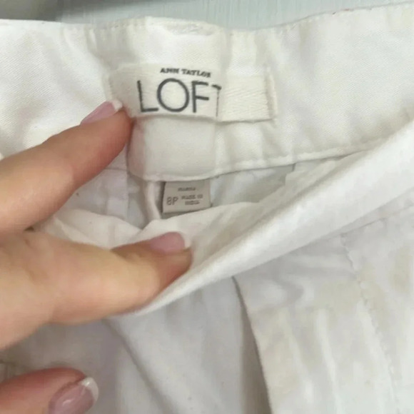 Loft White Capri Size 8P - Picture 5 of 5